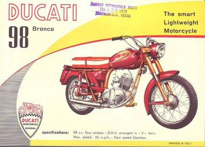 Ducati 98 Bronco / Cavallino (1959 - 63)